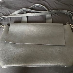 Black leather purse